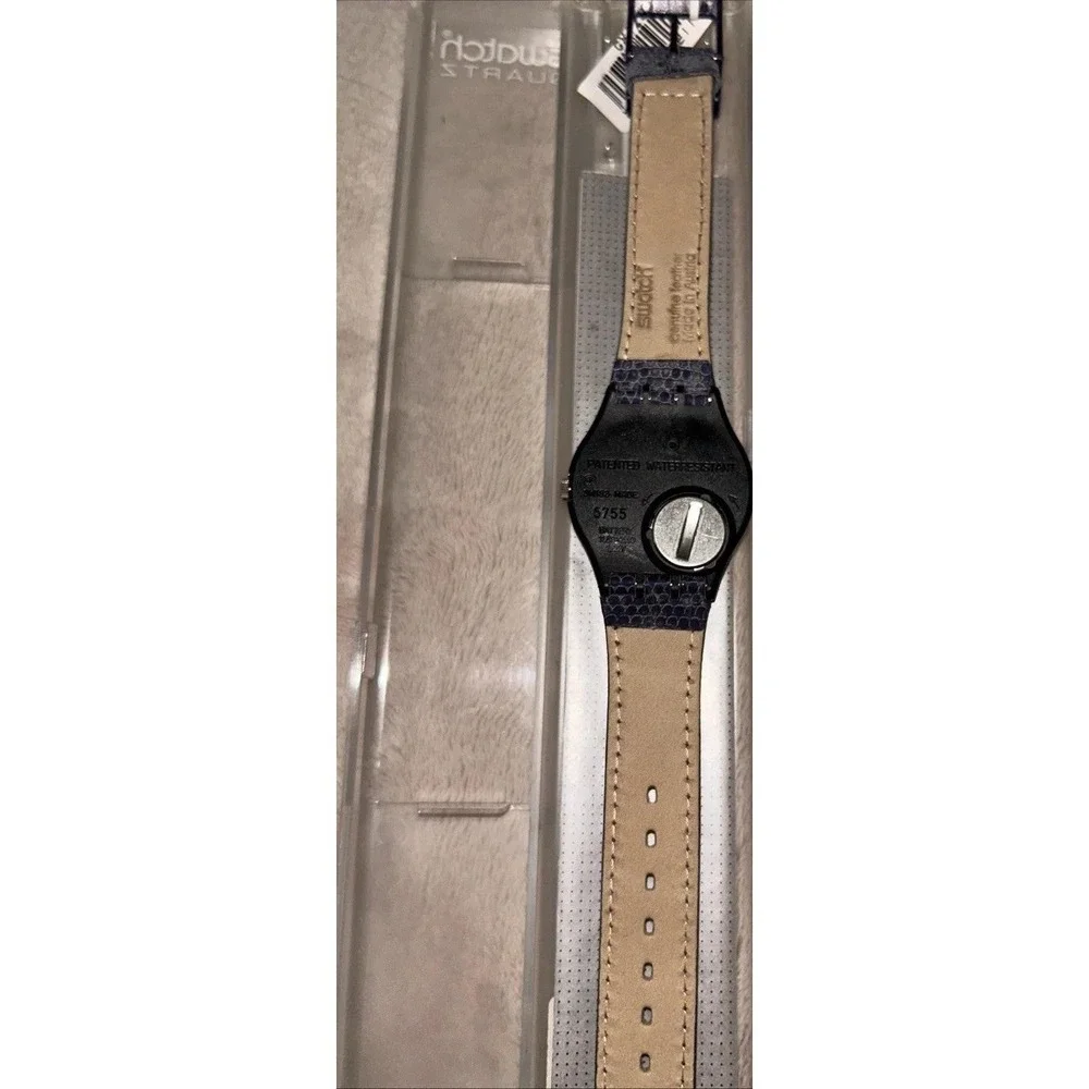 Wristwatch SWATCH Gent ALEXANDER (GX123)-NEW/NOS-blue leather/classic-very nice!